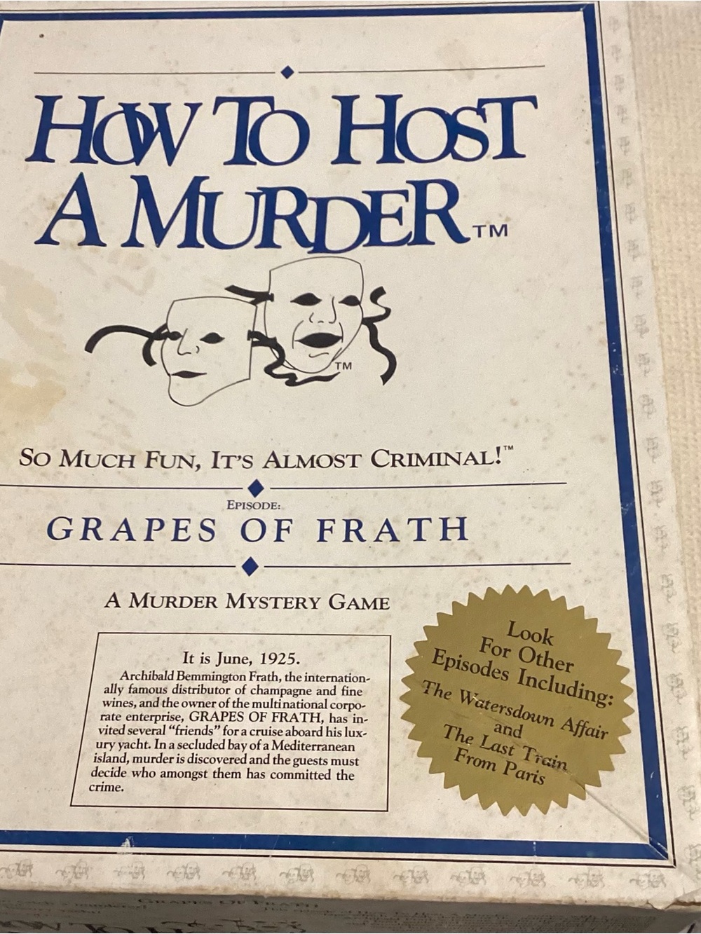 How To Host A Murder: Grapes of Frath - White Edition